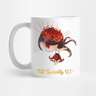 Spider Lily Flower Girl Mug